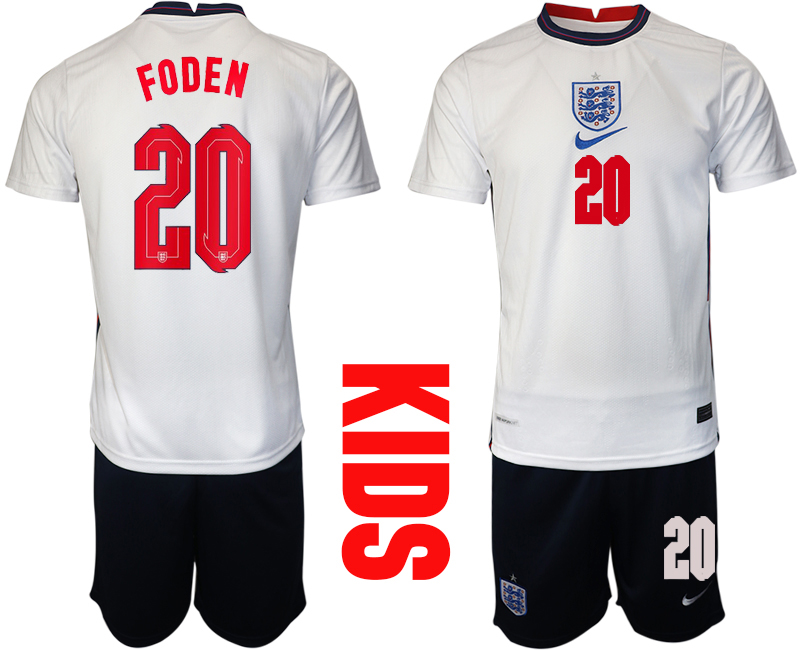 2021 European Cup England home Youth #20 soccer jerseys->england jersey->Soccer Country Jersey